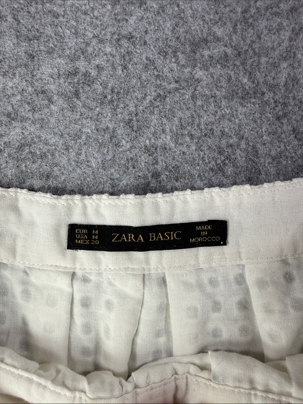 Zara White Eyelet A-Line Skirt - Picture 2 of 5